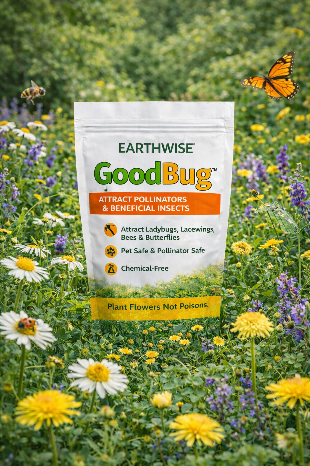 pet safe wildflower seeds GoodBug™ Wildflower Mix A Natural Way to Fight Garden Pests—Without Chemicals