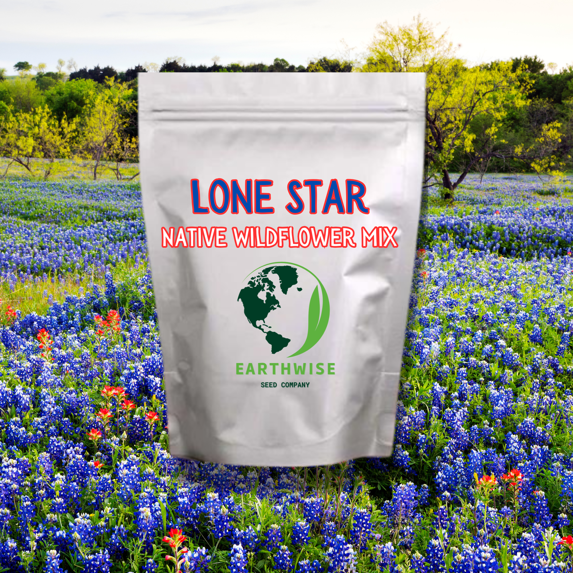50 lb wildflower seed mix Lone Star Native Wildflower Mix - Bold Blooms. True Texas Roots. 1/4 lb Bag