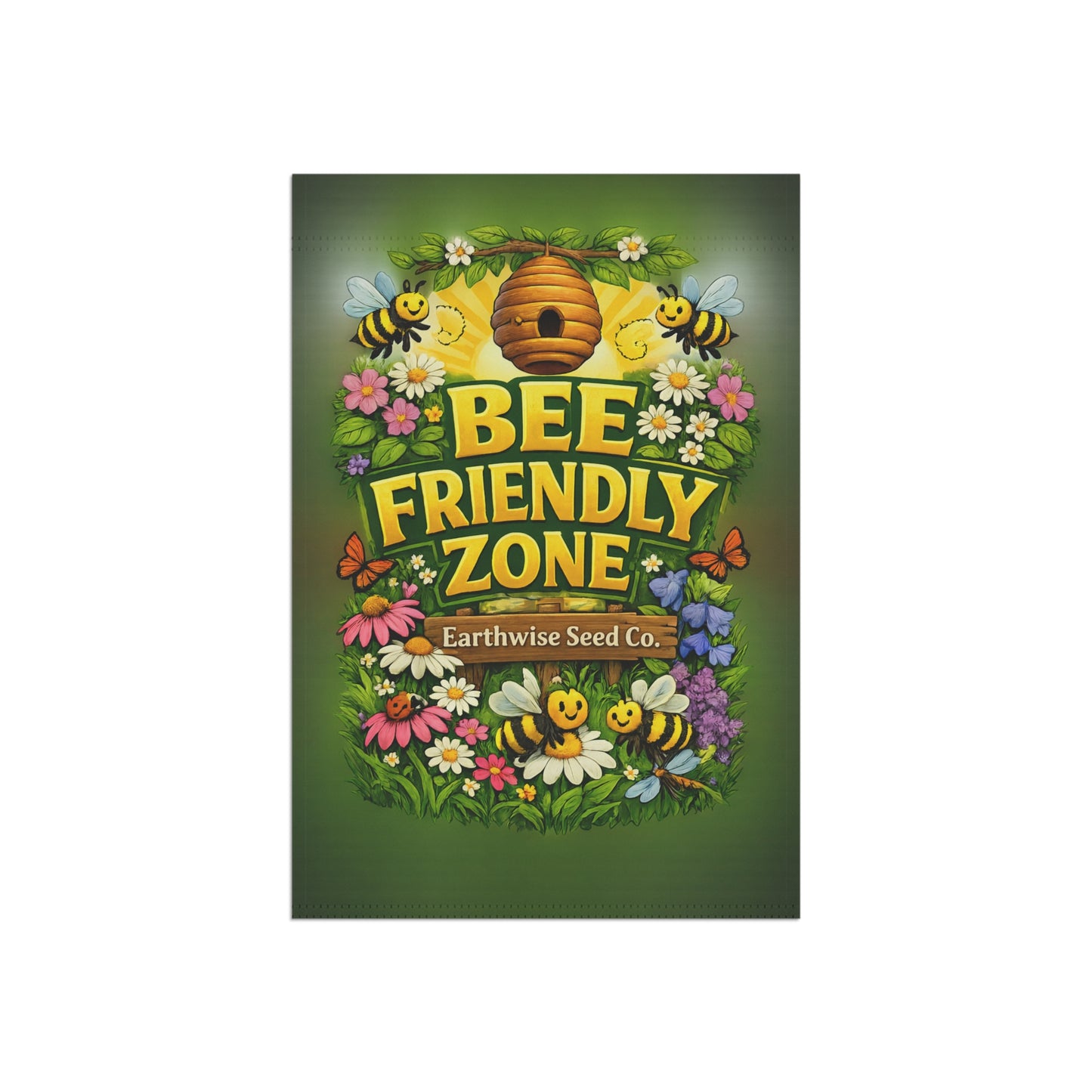 Bee Friendly Garden Flag