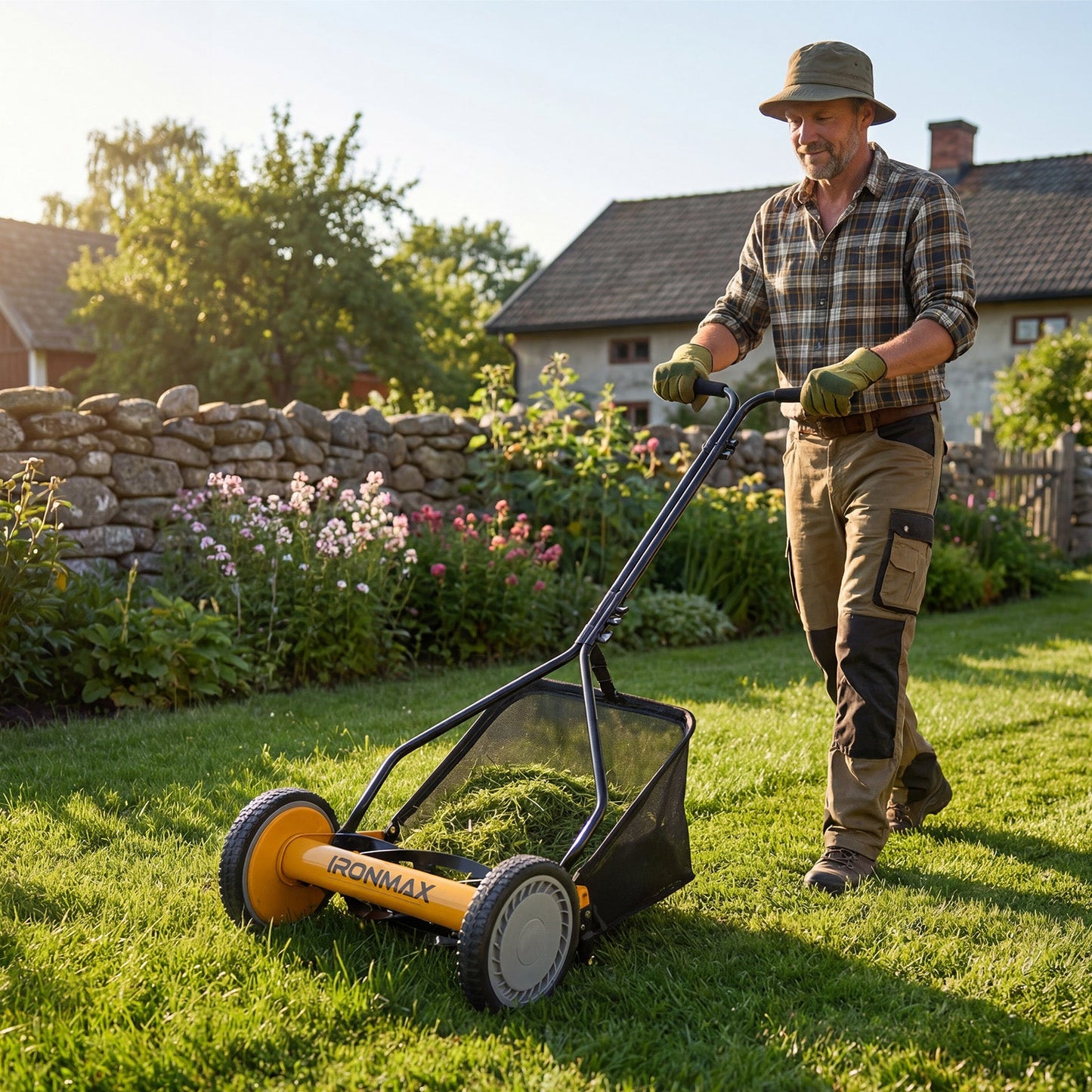 Earthwise Seed 14" Manual Reel Lawn Mower