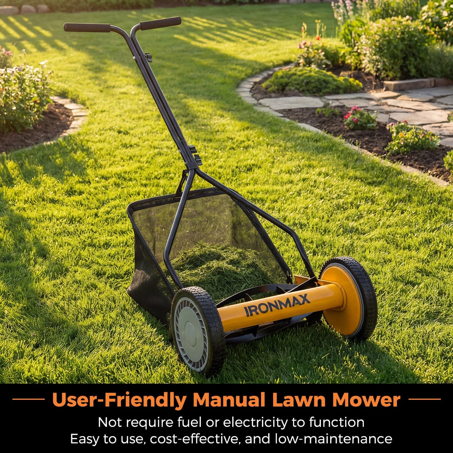 Earthwise Seed 14" Manual Reel Lawn Mower