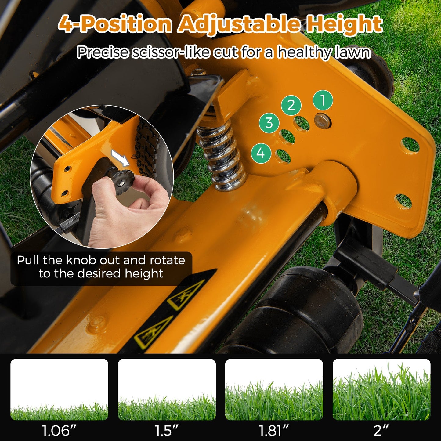 Earthwise Seed 14" Manual Reel Lawn Mower
