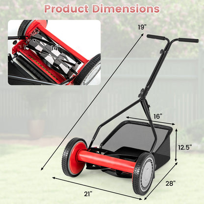 Earthwise Seed 14" Manual Reel Lawn Mower