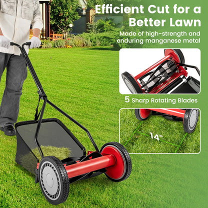 Earthwise Seed 14" Manual Reel Lawn Mower