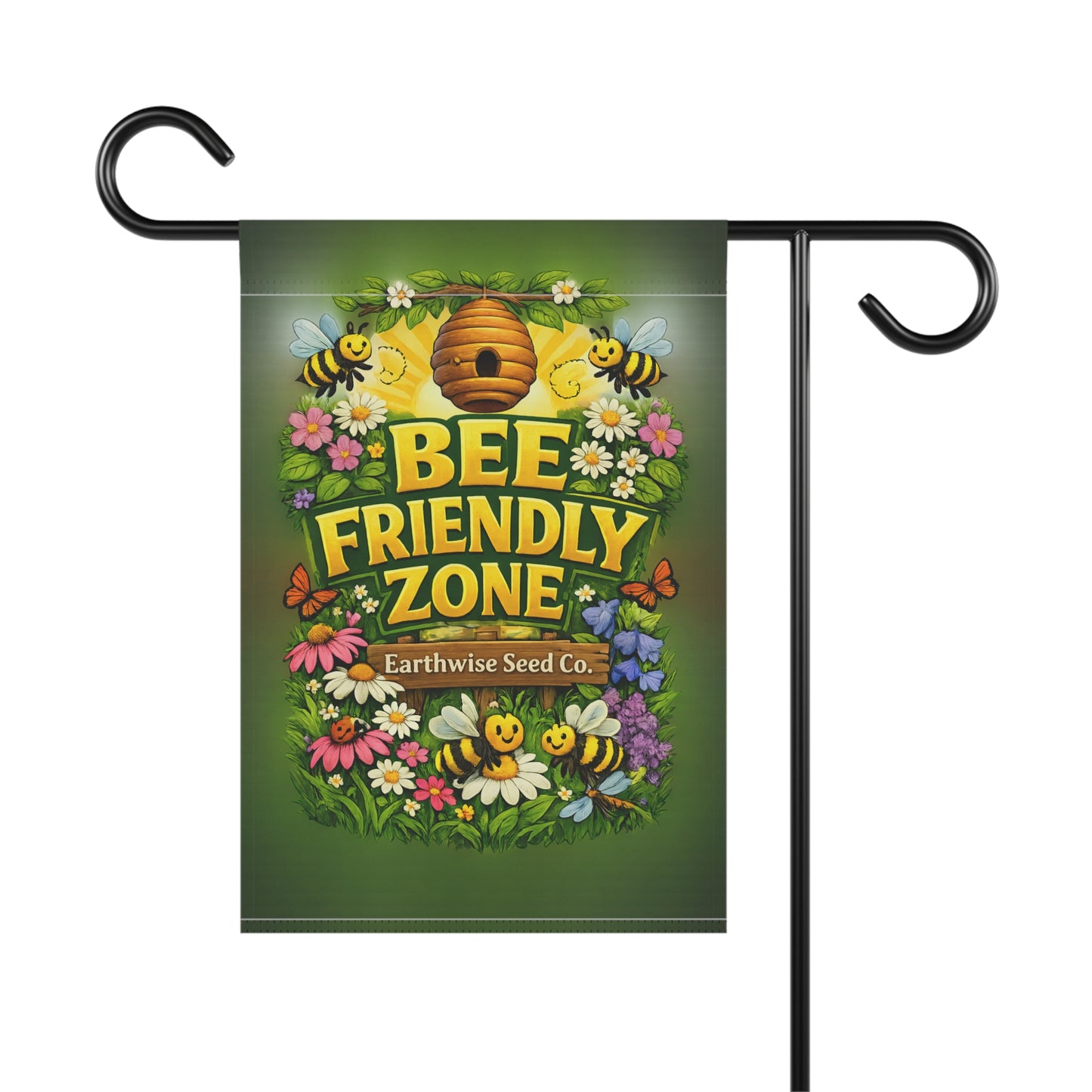 Bee Friendly Garden Flag