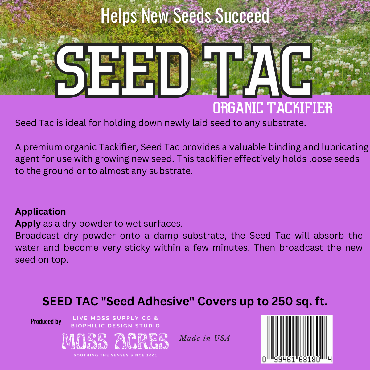 Seed Tac Organic Tackifier, Helps New Seed Succeed – Earthwise Seed